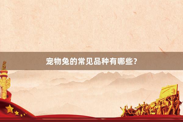 宠物兔的常见品种有哪些?